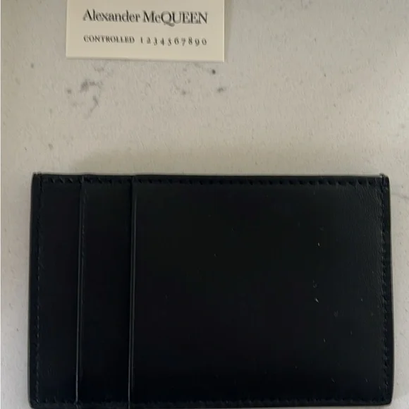 Alexander McQueen Black Leather Card Holder - Picture 3 of 3